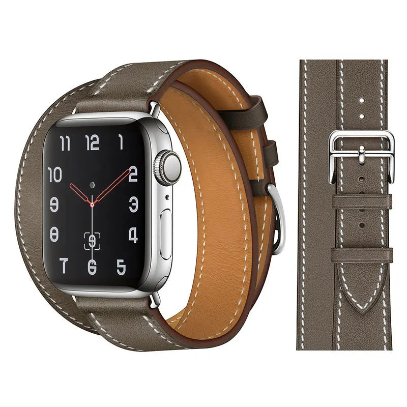 Genuine Leather Bracelet Strap For Apple Watch Band 45mm 49mm 41mm 44mm 42mm 40mm band iWatch Ultra/2 10 42/46mm 9 8 7 6 5 4 SE